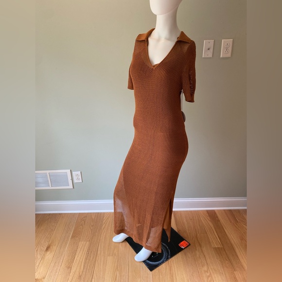 STAUD Oceane Crochet Maxi Dress. Size L - Picture 10 of 11